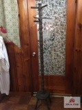 Antique primitive wood hall tree