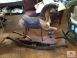 Large hand carved, possibly antique rocking horse