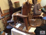 Wood rocking horse