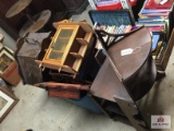 Lot of wooden shelves