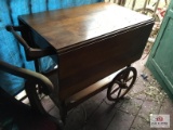 Modern wood tea cart