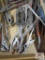 flat of pliers and wrenches