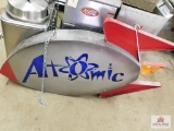 Atomic Grill hanging sign