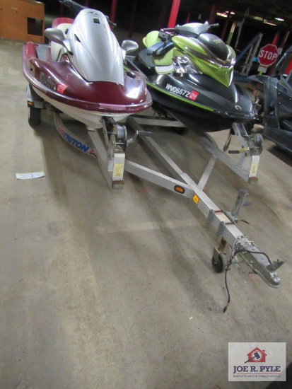 Triton double jet ski trailer VIN: 4TCSM1127YHL22587, Kawasaki jet ski 1100 STX D1