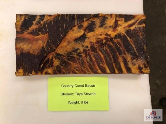 Country Cured Bacon (9lbs) | Student: Taya Stewart