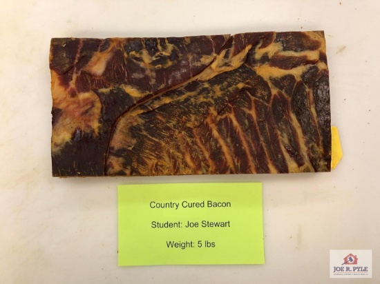Country Cured Bacon (5lbs) | Student: Joe Stewart