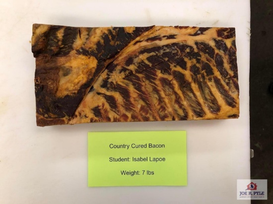 Country Cured Bacon (7lbs) | Student: Isabel Lapoe