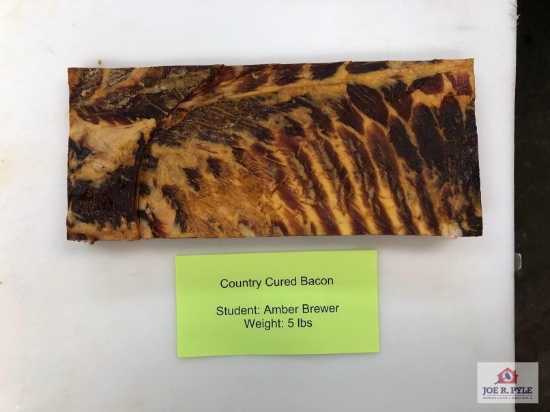 Country Cured Bacon (5lbs) | Student: Amber Brewer