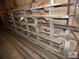 1 Lot of small plate steel, aluminum pieces, flat steel and contents of the rack