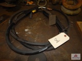 Wire feed welding lead with gun