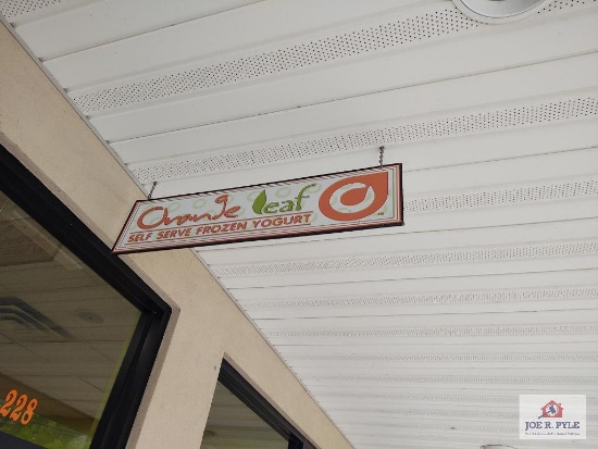 Orange Leaf Double Sided Sign (You Must Take Down)