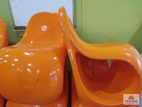 (2) Orange Chairs