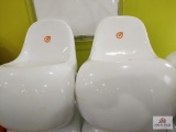 (2) White Chairs