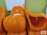 (2) Orange Chairs