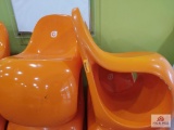 (2) Orange Chairs