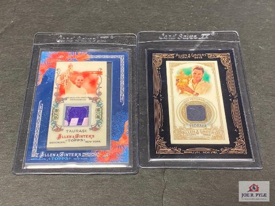 Two Allen & Ginter's game used jersey insert cards.