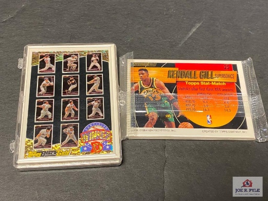 Topps "Black Gold" group sets from 1993 Topps Baseball (group D) and 1993-1994 Topps Basketball