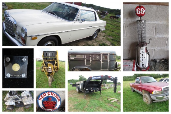 Farm Equipment, Vehicles, Tools, Coins, & more