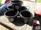 (5) New Fortiflex 8Qt Buckets