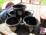 (5) New Fortiflex 8Qt Buckets