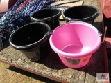 (4) New Fortiflex 8Qt Buckets