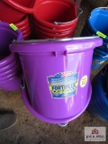 (5) New Fortiflex 20Qt Flat Back Buckets