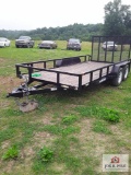 2019 Sure Track 16 Ft Utility Trailer With Drop Down Gate Vin # 5Jw1U1620K1249249