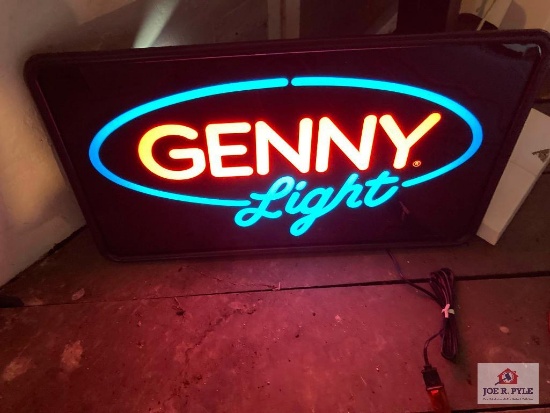 Vintage Genny Light lighted bar sign