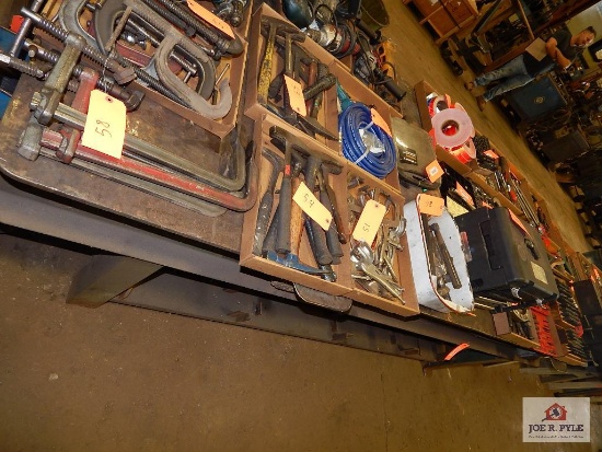 Large steel work table