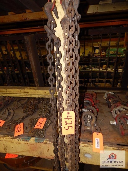 3, 3/8" double hook chains