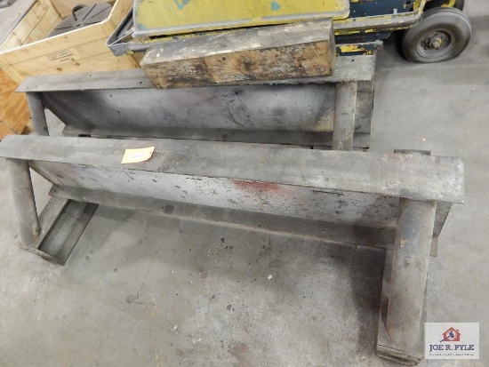 2 Large steel saw horses