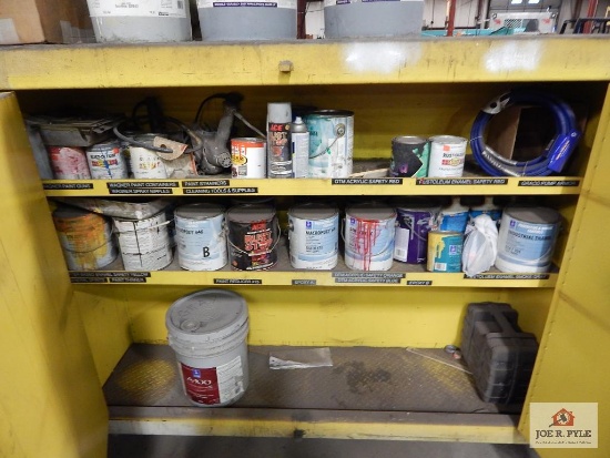Fire proof steel cabinet w/ contents (paint)