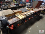 Large steel work table