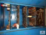 Steel cabinet w/ contents (drill bits)