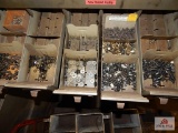 Bolt bin & contents (bolts, nuts, screws)