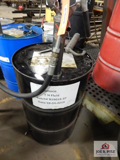 Barrel of hydraulic fluid (almost full)