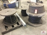 3 Partial spools of cable & belt