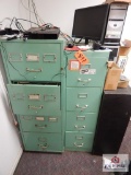 Filing cabinets w/ contents - tape measures, ropes, etc.