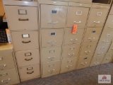 5 Metal filing cabinets
