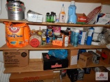 Contents of closet; cleaners, paint, baking soda, etc.