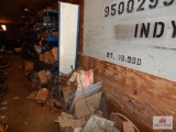 Contents of right side wall to include electrical supplies, breakers, switches, etc.