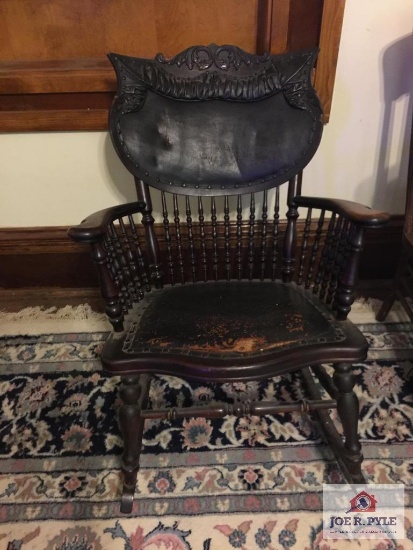Early black rocking chair
