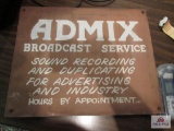 Admix Broad Cast Service Wooden Sign
