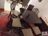 Table And 6 Chairs And 2 Leaves