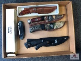 {134} Lot of (5) knives: (4) NWTF knives, (1) NRA folding knife