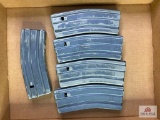 {217} Lot of five metal AR magazines