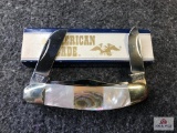{127} American Blade M105 Abalone & Pearl Stripped L840 - 1 of 1000 w/Original box