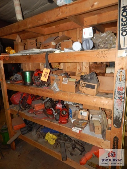 1 Large lot of chain saw parts, Reese hitch parts, etc.