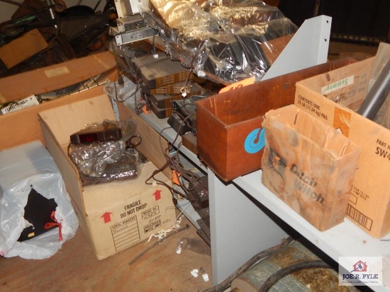 1 Lot of CB radios, caution triangles & shelves