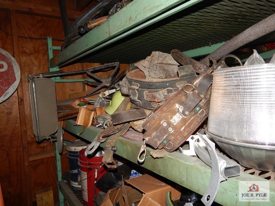 Lot of hoses, nuts, bolts, couplings, mirror, etc.